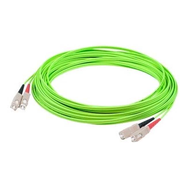 Picture of Add-On ADD-CS-CS-2M5OM5 2 m CS Male to CS Male Straight OM5 Duplex Fiber OFNR Patch Cable - Lime Green