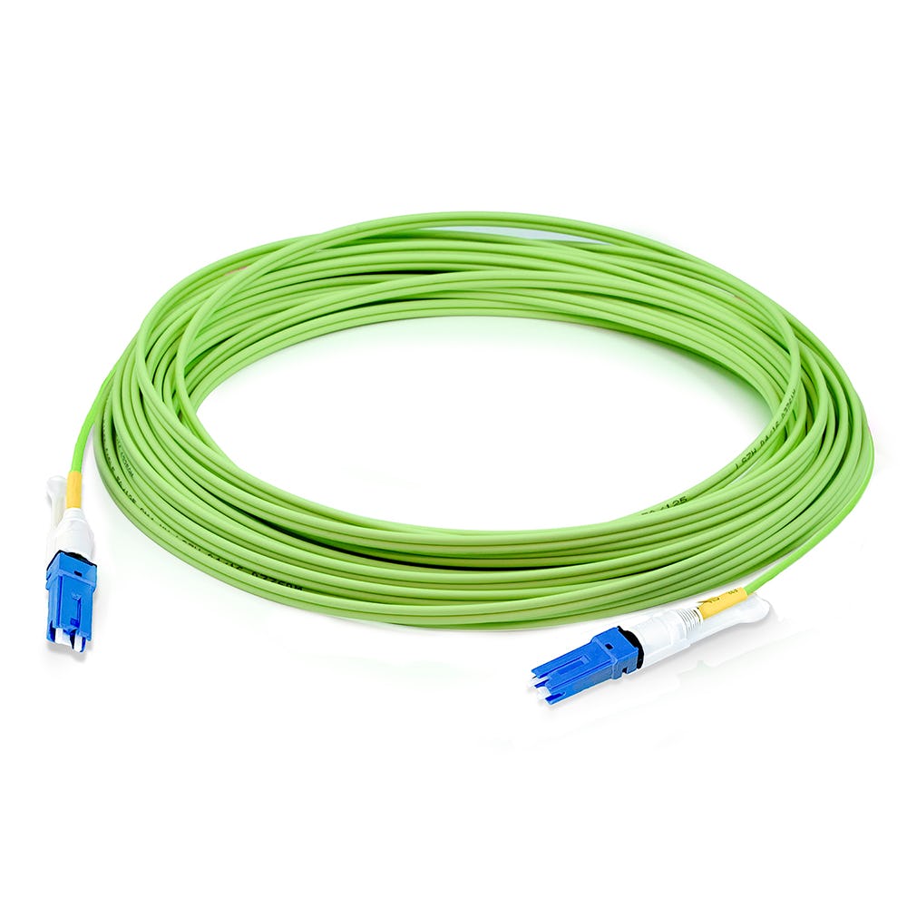 Picture of Add-On ADD-CS-CS-8M5OM5 8 m CS Male to CS Male Straight OM5 Duplex OFNR Fiber Cable - Lime Green