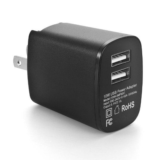 Picture of Add-On USAC22USB5V34A 5V 3.4A Dual-Port USB Wall Charger - Black