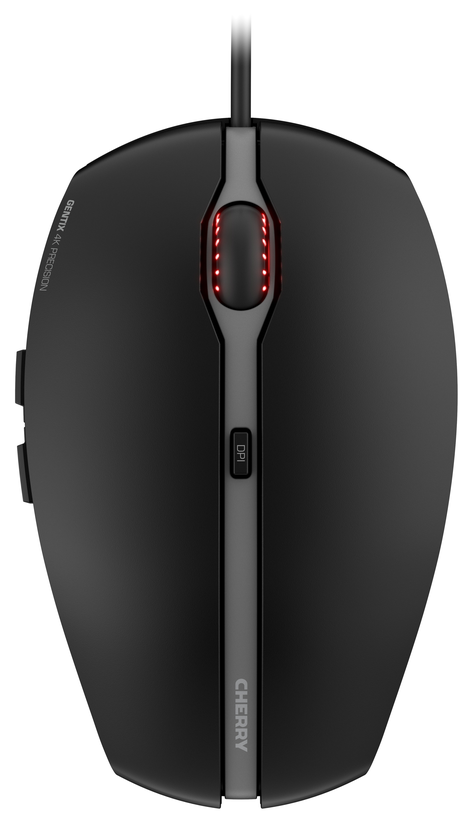 Picture of Cherry Americas JM-0340-2 Gentix 4K Optical Up to 3600 DPI Mouse with Solid Rubber Sides 1.8 Meter USB, Black