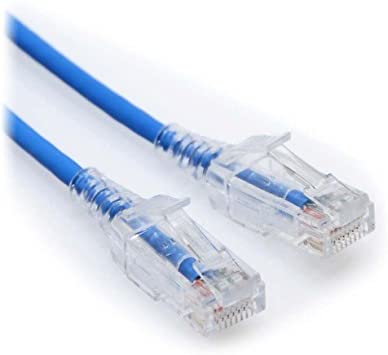 28AWG Cat6 Slim Adapter Cable, Blue - 7 ft.