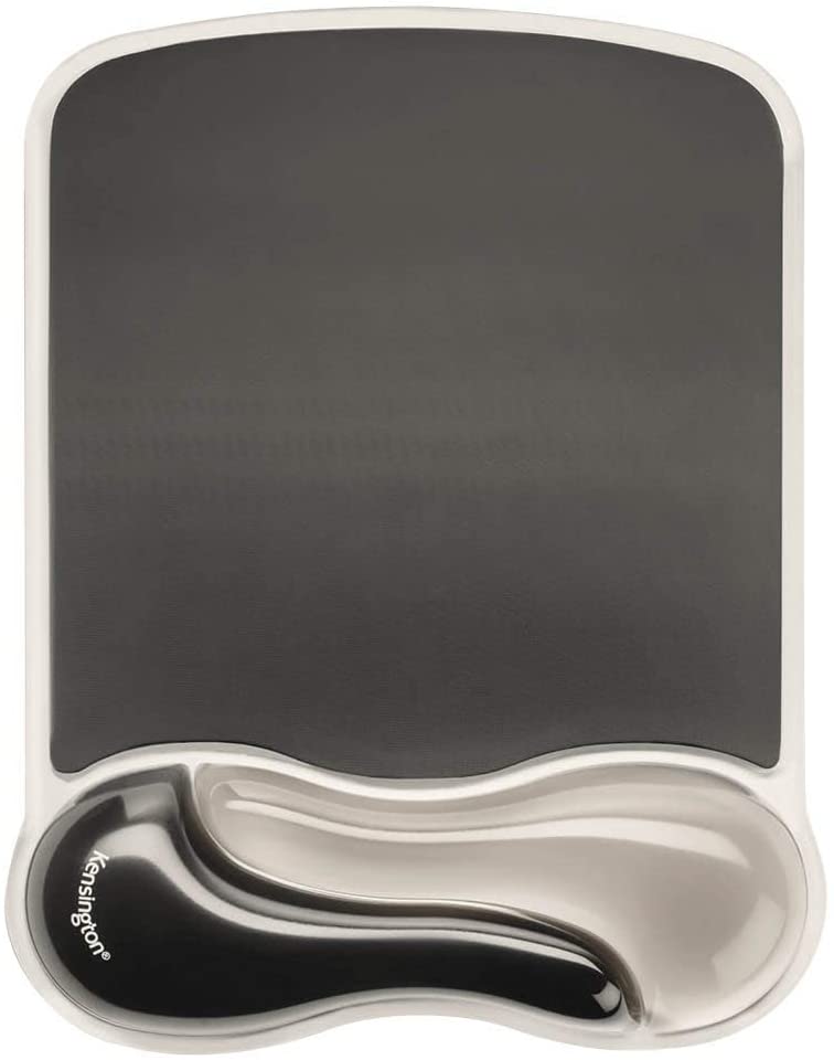 Wrist Rest Duo Gel Mouse Pad, Black & Grey