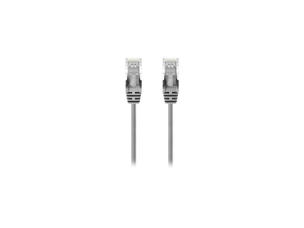 Picture of Belkin CE001B15-S 15 ft. Cat 6 Slim 28 AWG UTP Snagless Patch Network Cable&#44; Gray