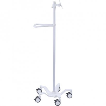 Light Duty Tablet Multi-Purpose Pole Cart, Bright White