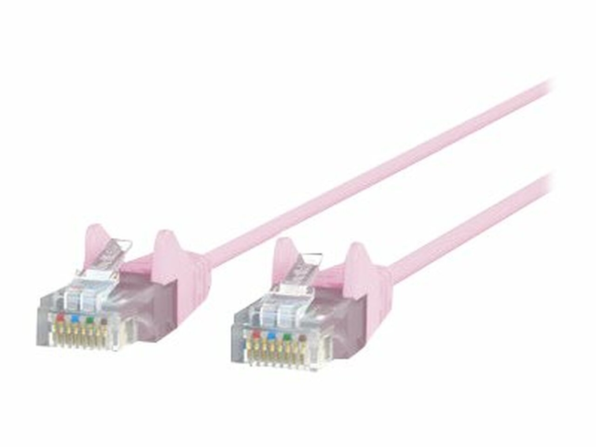 10 ft. Cat6 Slim 28AWG Cable, Pink