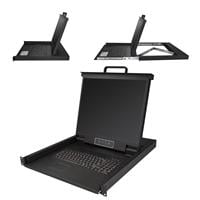 19 in. 1U Single-Port KVM Console for Server Rack