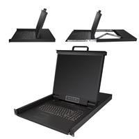 19 in. 8-Port 1U Rackmount KVM Console for Server Rack