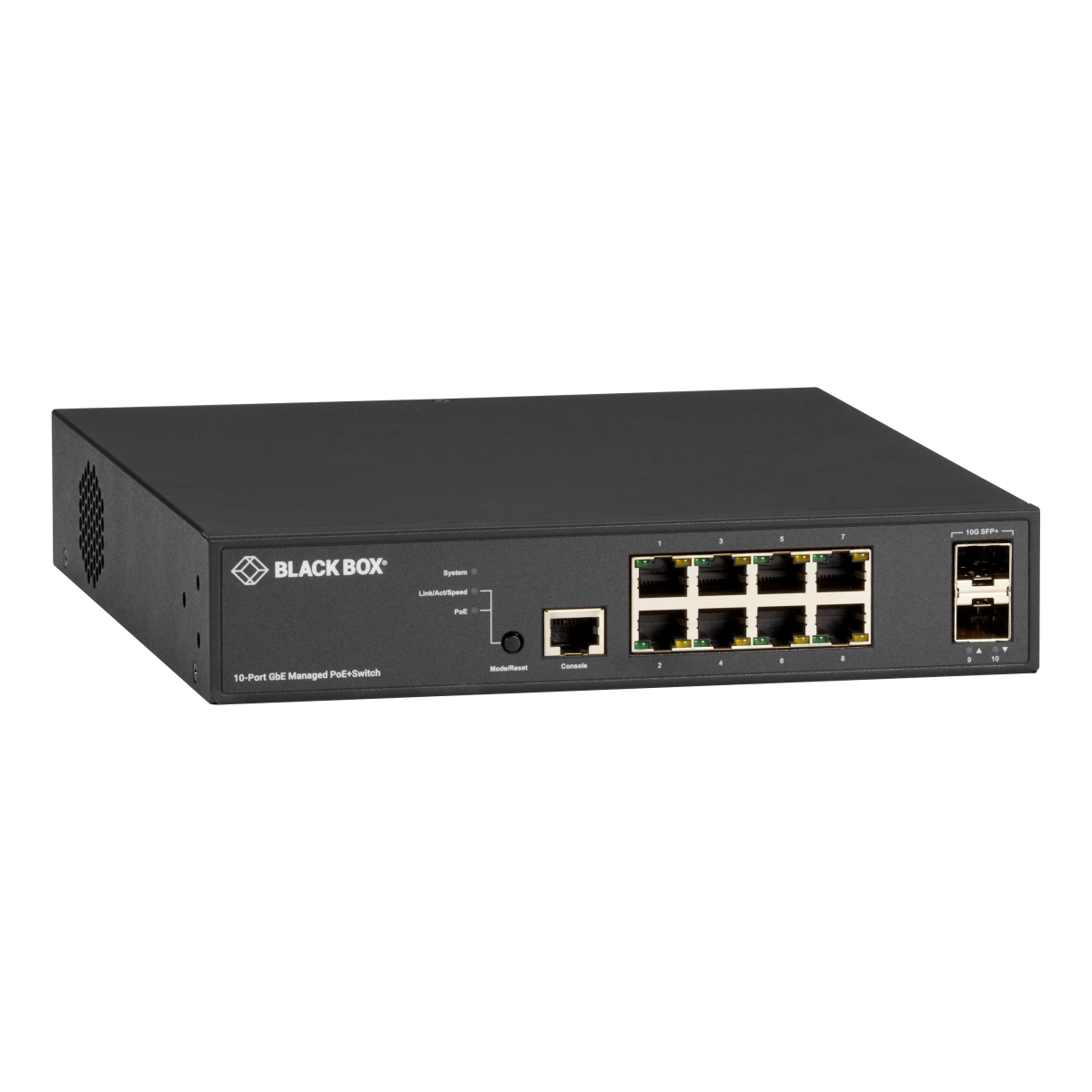 Picture of Black Box LPB3010A 10-Port Gigabit Ethernet Managed PoE Plus Switch