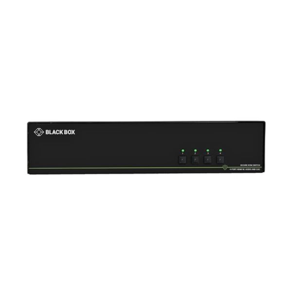 Black Box SS4P-QH-DP-UCAC Secure Kvm Switch, Niap 3.0 Certified - 4-Port, Quad-Monitor, Displayport 1.2 4K