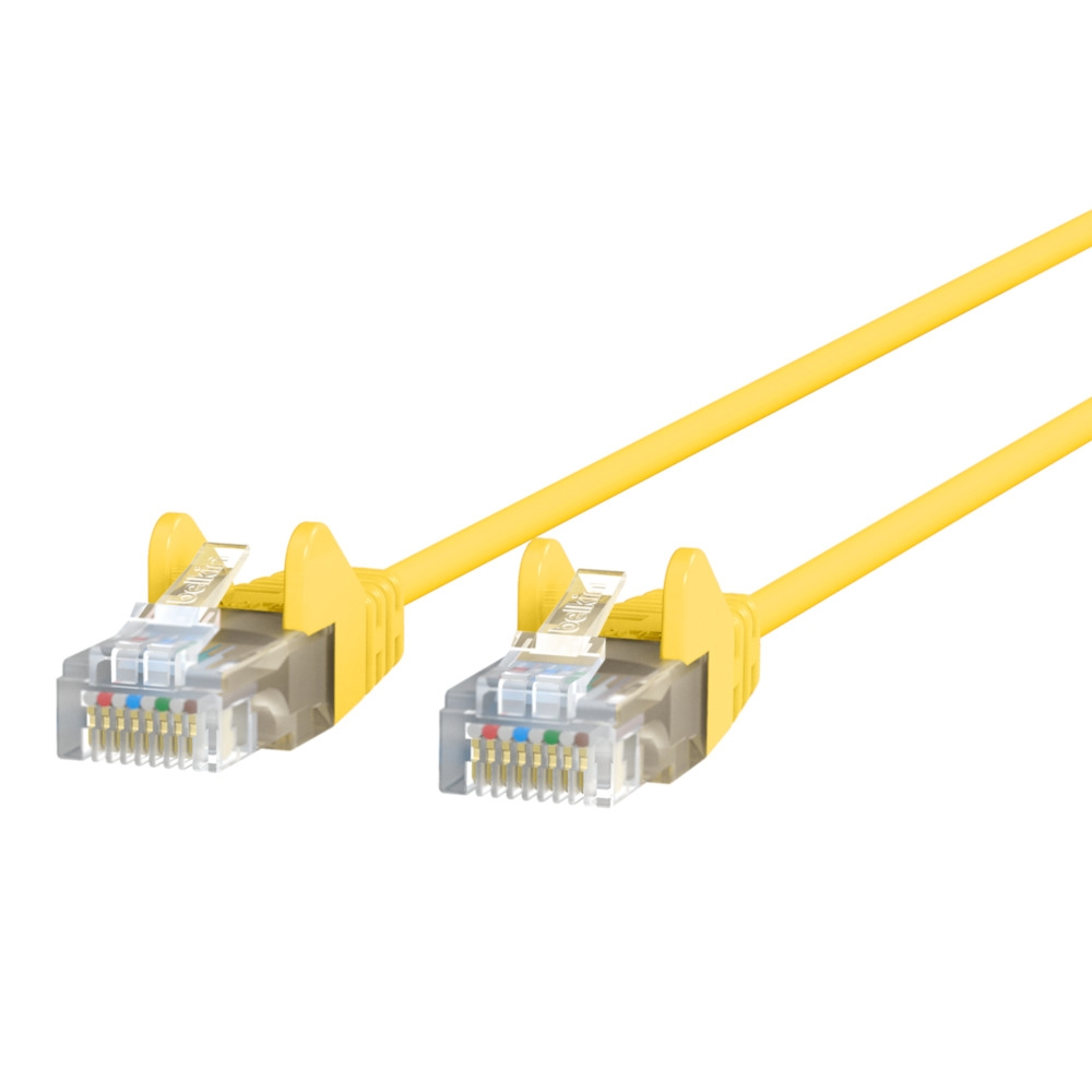 Belkin Components CE001B10-YLW-S 10 ft. Cat6 Slim 28AWG Network Cable, Yellow