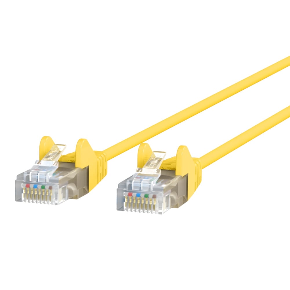 Belkin Components CE001B15-YLW-S 15 ft. Cat6 Slim 28AWG Network Cable, Yellow