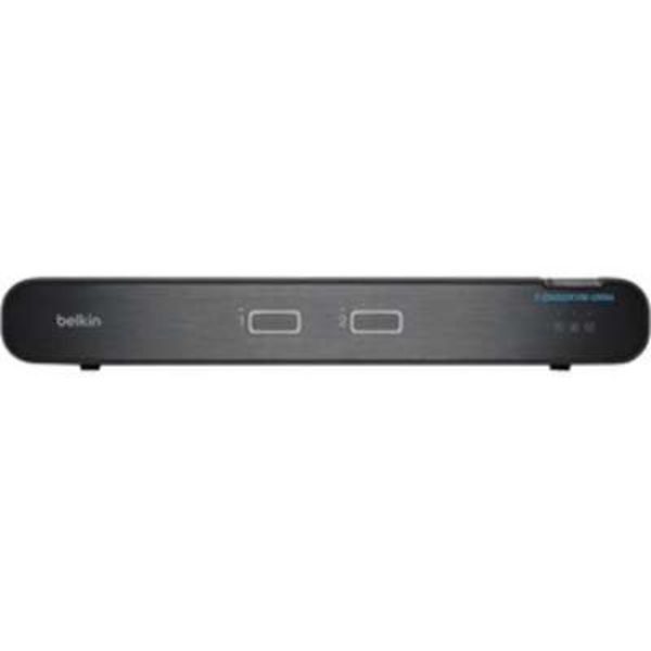 Picture of Belkin F1DN202KVM-UNN4 Universal 2nd Gen Secure KVM Switch&#44; 2-Port Dual Head No CAC