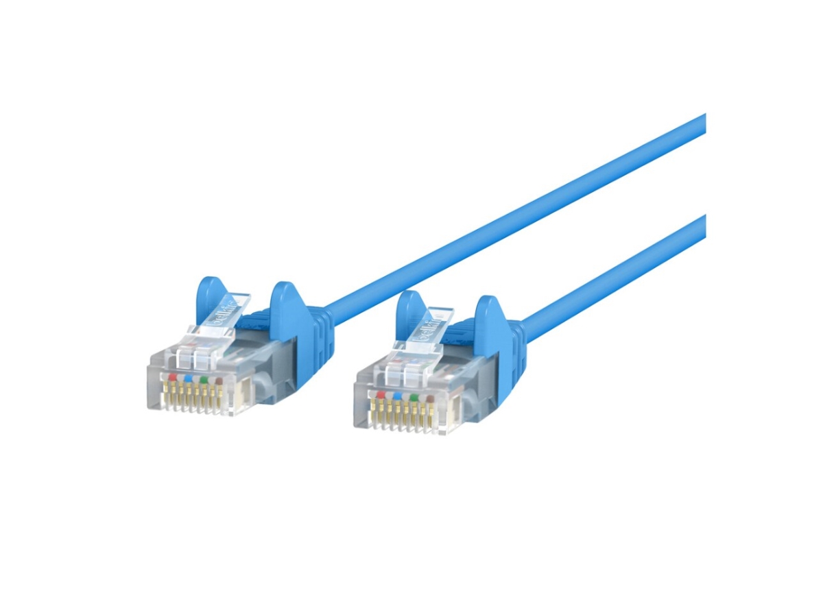Belkin Components CE001B04-BLU-S Cat6 Slim 28AWG Cable, Blue - 4 ft.