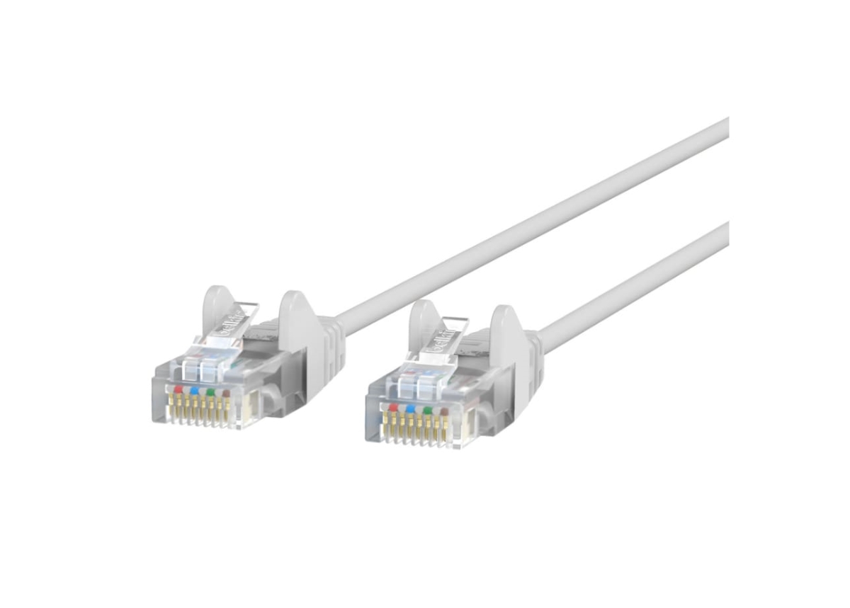 Cat6 Slim 28AWG Cable, White - 20 ft.