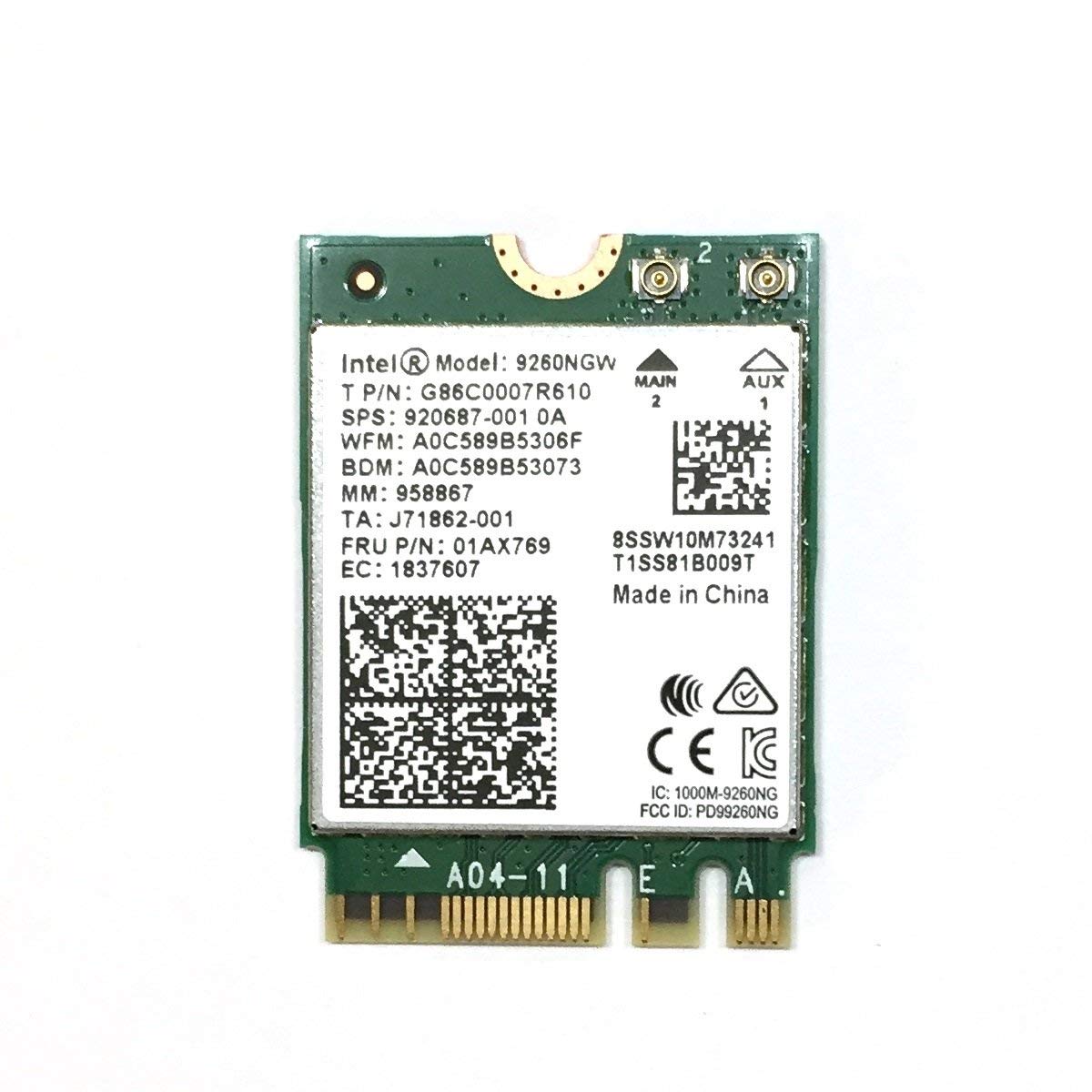 Picture of Intel 9260.NGWG.NV AC 9260-2230-2X2 AC Plues Blutooth - Gigabit Intel Wireless