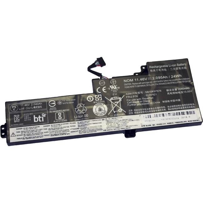 Picture of Battery Technology 01AV421-BTI Replacement Internal Notebook Battery for Lenovo Lenovo Thinkpad T470&#44; T480&#44; A4