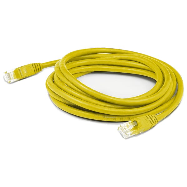 Picture of Add-On ADD-5FCAT6AS-YW 5 ft. RJ-45 Male to RJ-45 Male Shielded Straight Cat6A STP PVC Copper Patch Cable&#44; Yellow