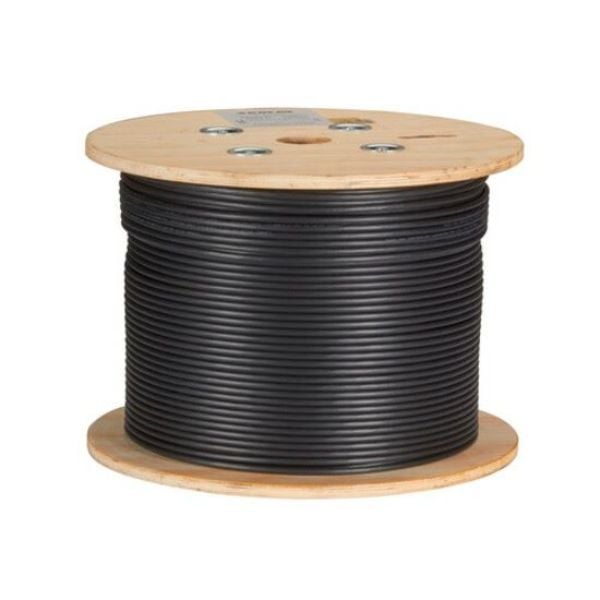 Black Box C6ABC50-STR-BK-1000 Cat6A Stranded UTP 650Mhz CM PVC PoE Bulk Cable, Black - 1000 ft.