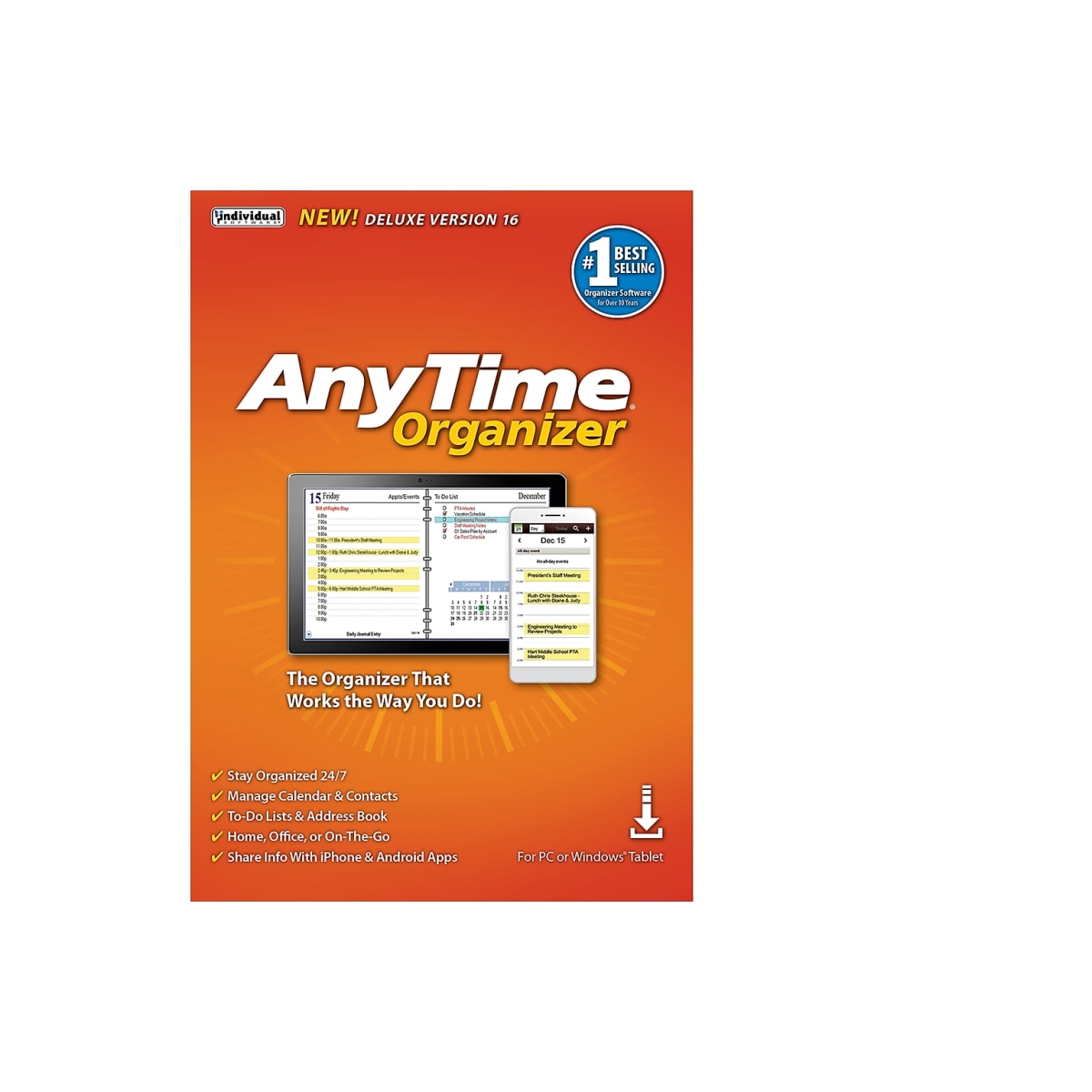 Picture of Individual Software ESD-A16 Anytime Organizer Deluxe 16 ESD