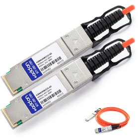 Picture of Add-On FCBN410QB1C15-AO 40 GB TAA Compliant AOC QSFP Plus Direct Attach Cable for Finisar Compatible - 49.2 ft.
