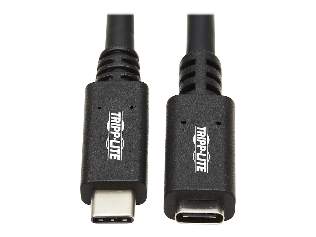 Tripp Lite  6 ft. 60W M-F USB-C Extension Cable, Black - PD Charging