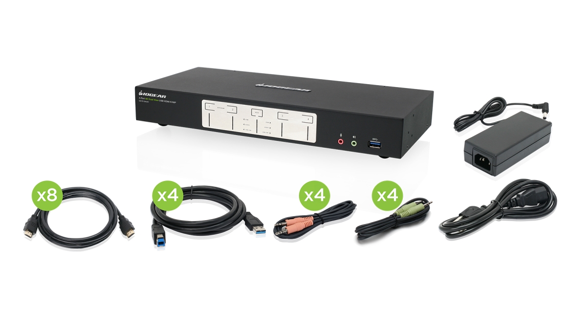 Picture of Iogear GCS1944H 4-Port TAA 4K Dual View KVMP Switch with HDMI