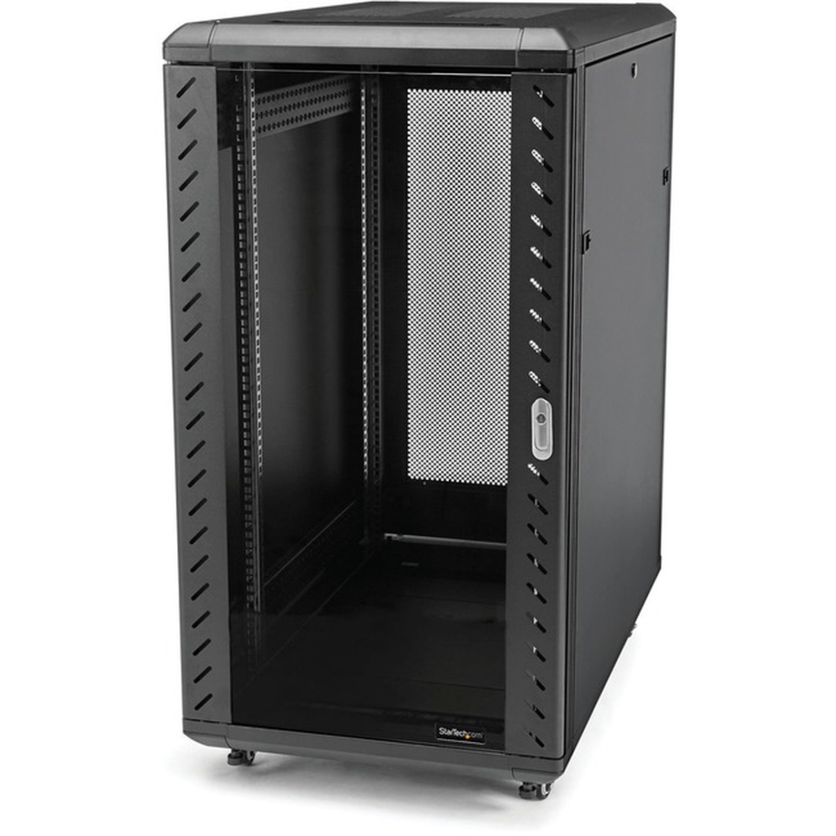 RK3236BKF 32U 19 in. Flat Pack Lockable Server Rack Cabinet, Adjustable Depth 6-32 in.