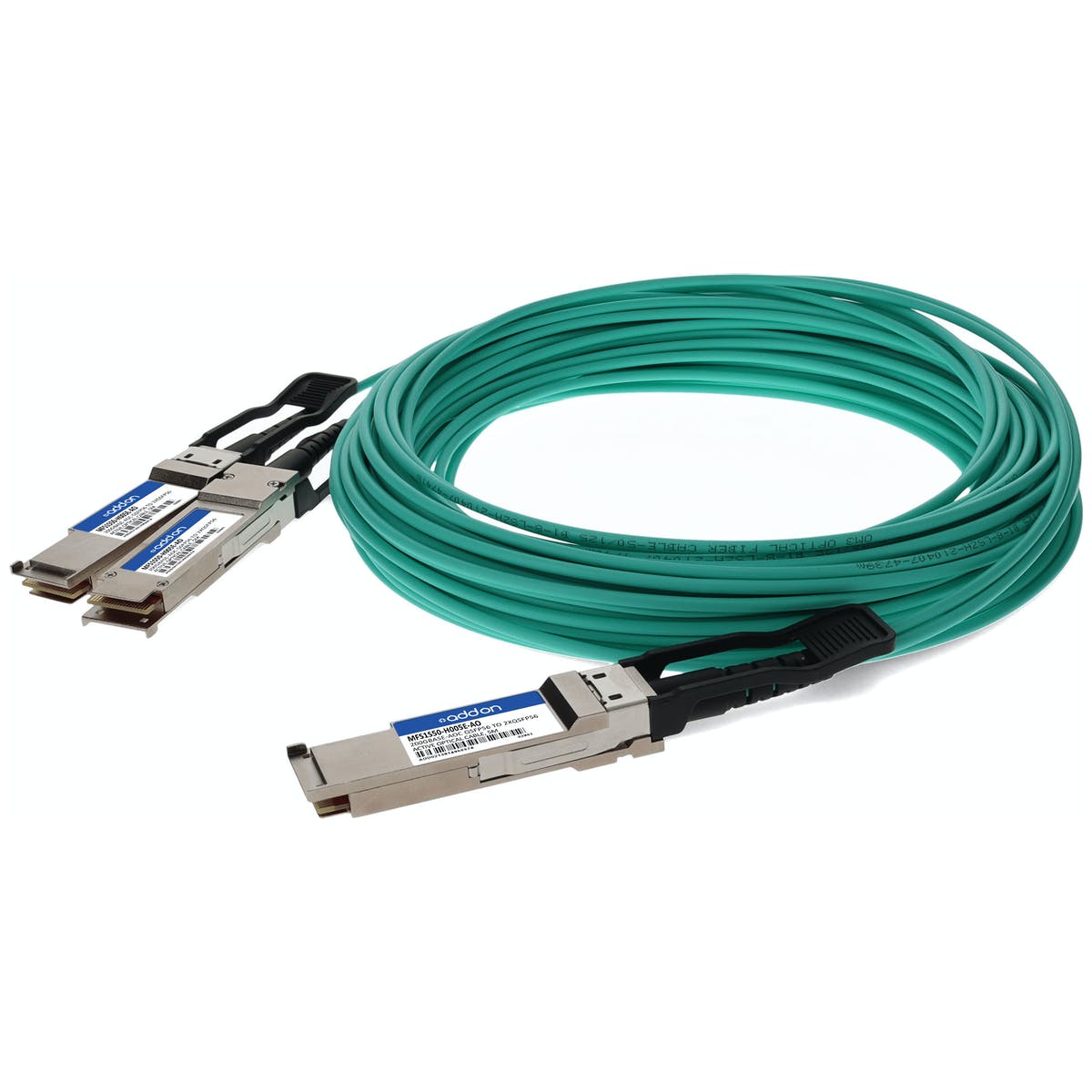 Picture of Add-On MFS1S50-H005E-AO Mellanox MFS1S50-H005E Compatible TAA Compliant 200G-AOC QSFP56 to 2xQSFP56 Infiniband HDR Active Optical Cable - 850nm - MMF - 5 m & LSZH