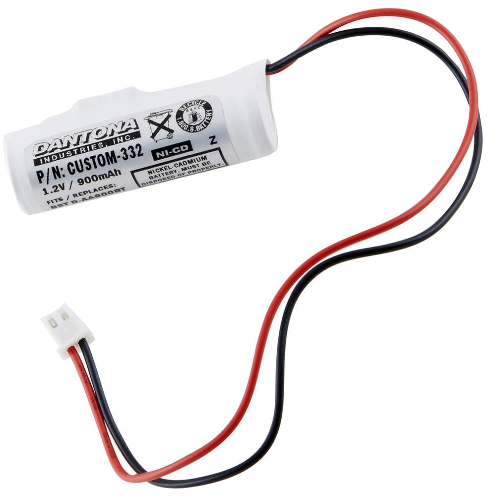 CUSTOM-332 0.9Ah 1.2 V NiCd Replacement Emergency Lighting Battery -  Dantona Industries