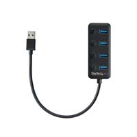4-Port USB 3.0 Hub 4x USB-A with Individual On or Off Switches