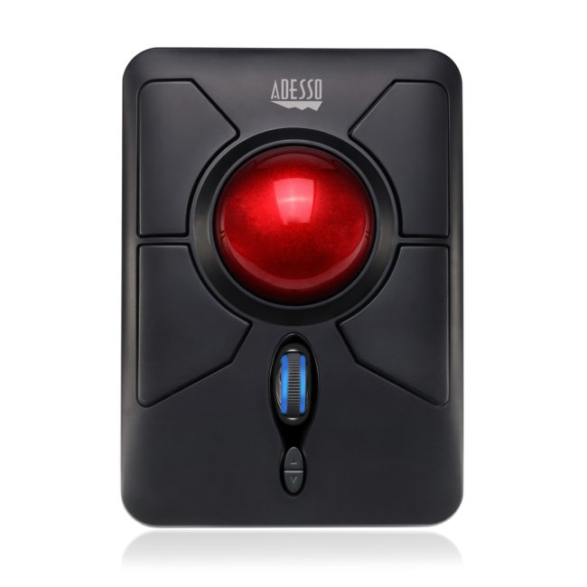 Picture of Adesso IMOUSET50 2.4GHz RF Wireless Wireless Programmable Ambidextrous Ergonomic Trackball Mouse