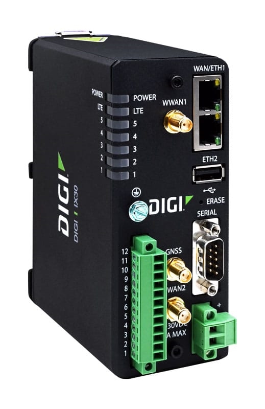 Picture of Digi International IX30-00P7 LTE Cat-7 Dual Ethernet RS-232-422-48 Routers with IX30-PR Priority North America
