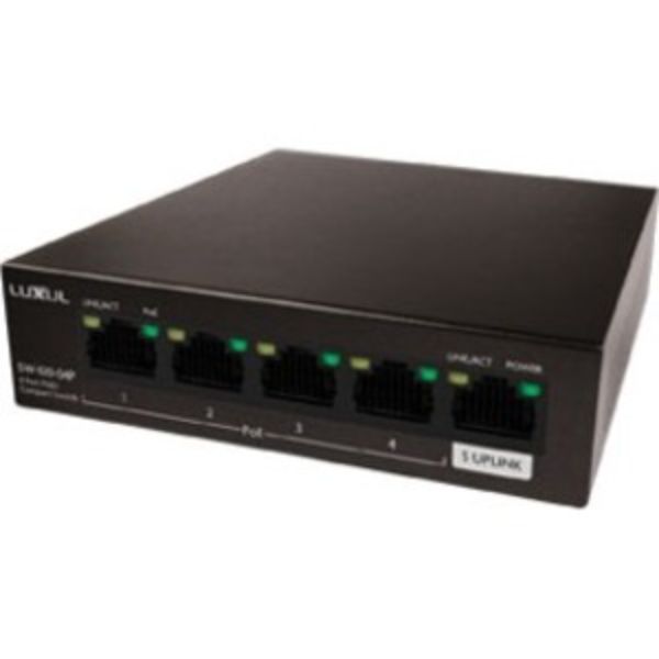 58 watt 4-Port GB PoE Plus Switch with Uplink
