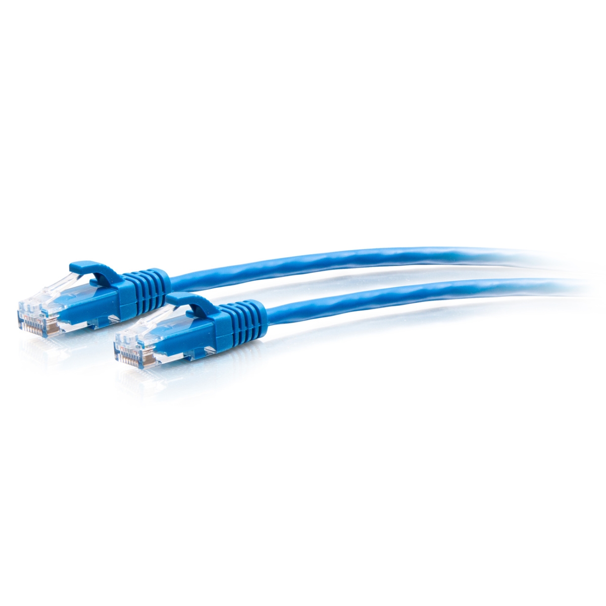 30125 1 ft. Cat6a Snagless Unshielded Twisted Pair Slim Ethernet Network Patch Cable, Blue