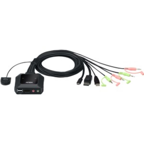 Aten CS52DP 2-Port USB-C Displayport Hybrid KVM Switch Cable