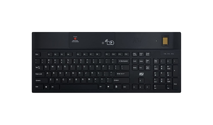104 USB Key Board with RFID Dual Frequency, Bio Fingerprint & Cleaning Button