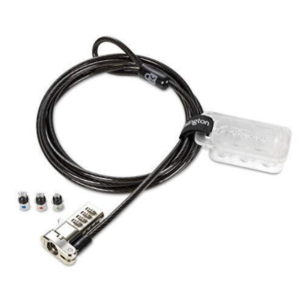 K62316WW Standard Nano Wedge-Shaped Security Slot Universal 3-in-1 Combination Laptop Lock