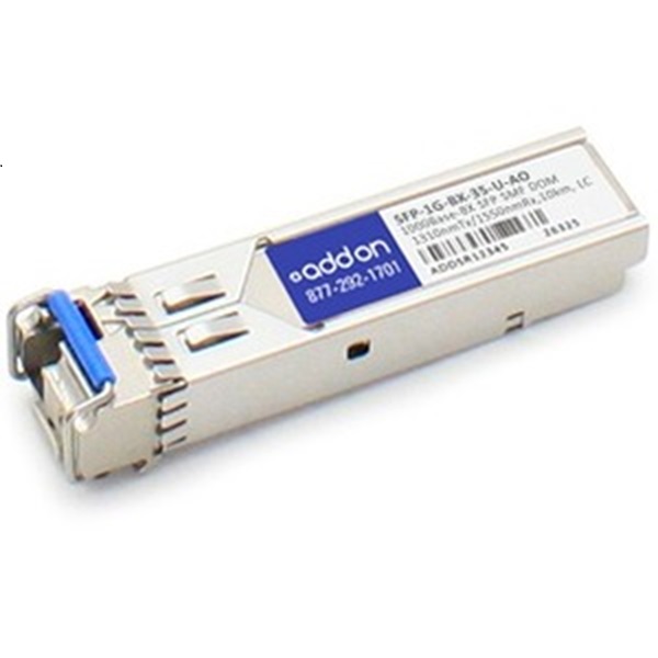 Picture of AddOn SFP-1G-BX35-U-SC-AO 4.75 x 2.75 x 1.20 in 1000 Base-BX MSA & TAA Compliant SFP Transceiver