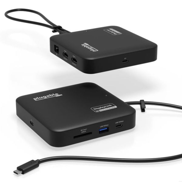 Plugable Technologies USBC-6950PDZ Plugable 7-in-1 USB C Docking Station Dual Monitor