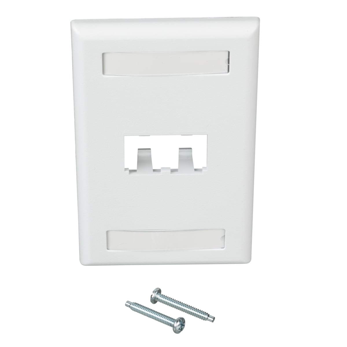 CFPL2WHY 2 -Port Single Gang Bulk Pack Faceplate, White