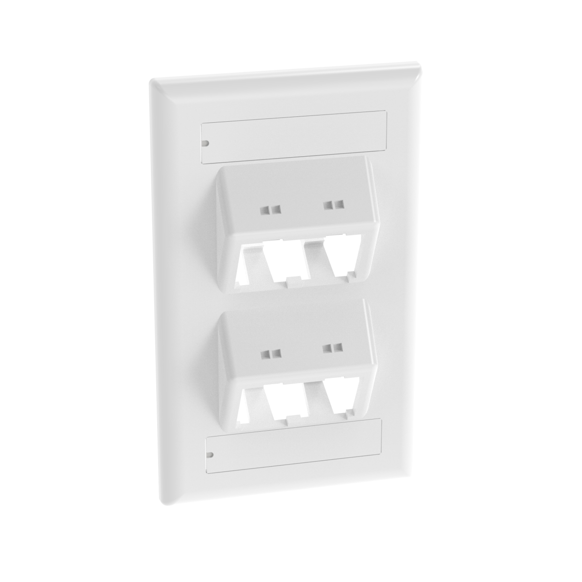 CFPSL4WHY Svf 4-Port Classic Sloped Faceplate, White