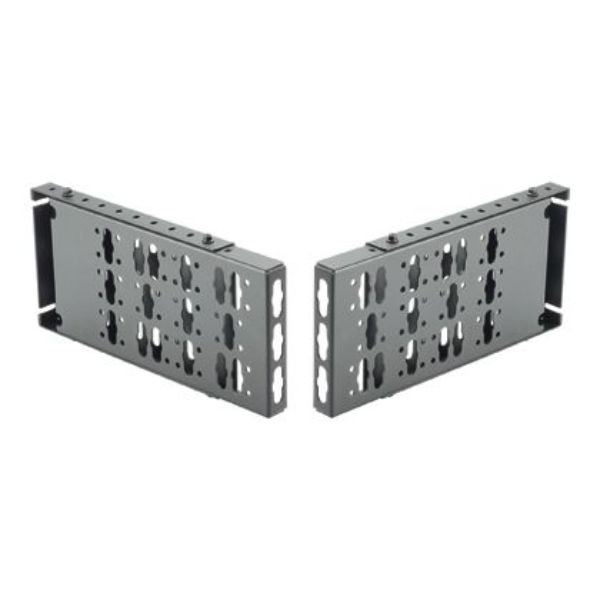 2 & 4 Post Rack PDU Mounting Steel Bracket Kit, Black