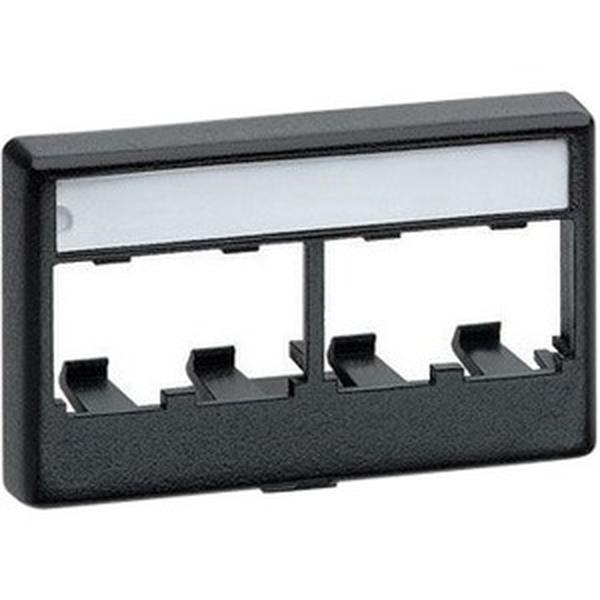 CFFPL4IW Mini-Com Furniture Faceplate - Standard Opening, 4 Port, Off White