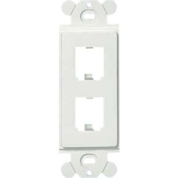 CFG2WH 2-Port Mini-Com Frame Rectangular Faceplate, White