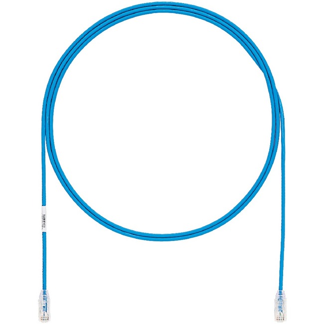 30 ft. 28AWG Cat6A CM LSZH UTP Patch Network Cable, Blue