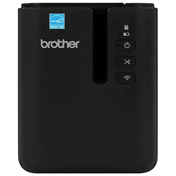 Picture of Brother Mobile Solutions PTP900WC PT-P900W Powered Wireless Desktop Laminated Label Printer, Black