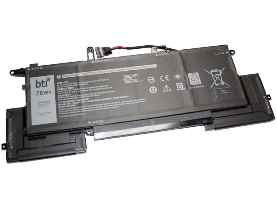 Picture of Battery Technology 7146W-BTI BTI Replacement Battery for Dell Latitude 7400 2-in-1&#44; 9410 2-in-1 & Inspiron 14