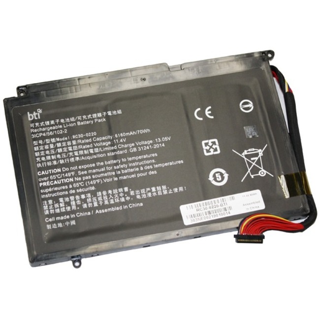 Picture of Battery Technology RC30-0220-BTI Pro 17 Battery Rechargeable Razer Blade Battery for 2017 RZ09-0220