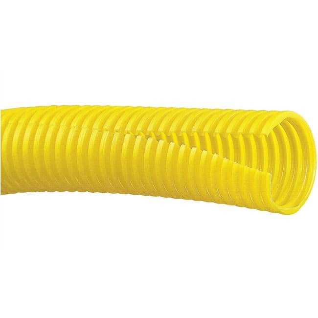 1 in. x 100 ft. Corrugated Loom Tubing Slit, Yellow