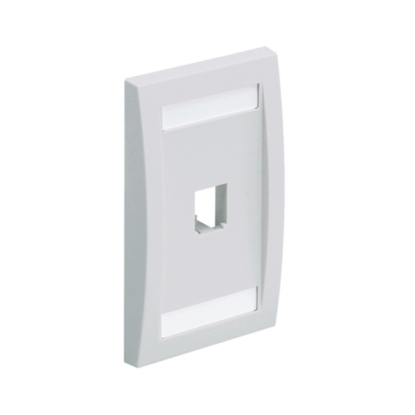 1-PORT FLUSH MOUNT UNLOADED,SINGLE GANG MINI-COM,WHITE ROHS